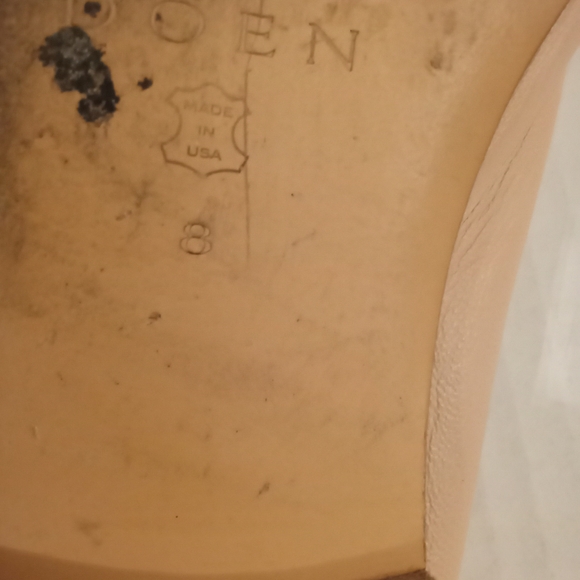 Doen Pale Pink Leather Women's Ballet  Flats with Bow Detail SiZe 8 - Picture 5 of 7